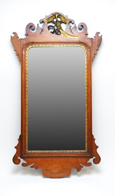 Lot 776 - 20th Century George III style wall oak wall mirror