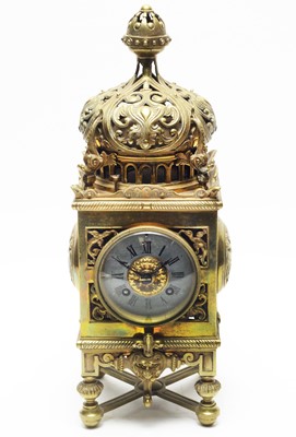 Lot 766 - Japy Freres - Late Victorian lantern clock