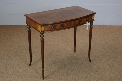 Lot 485 - Georgian-style bowfront side table.
