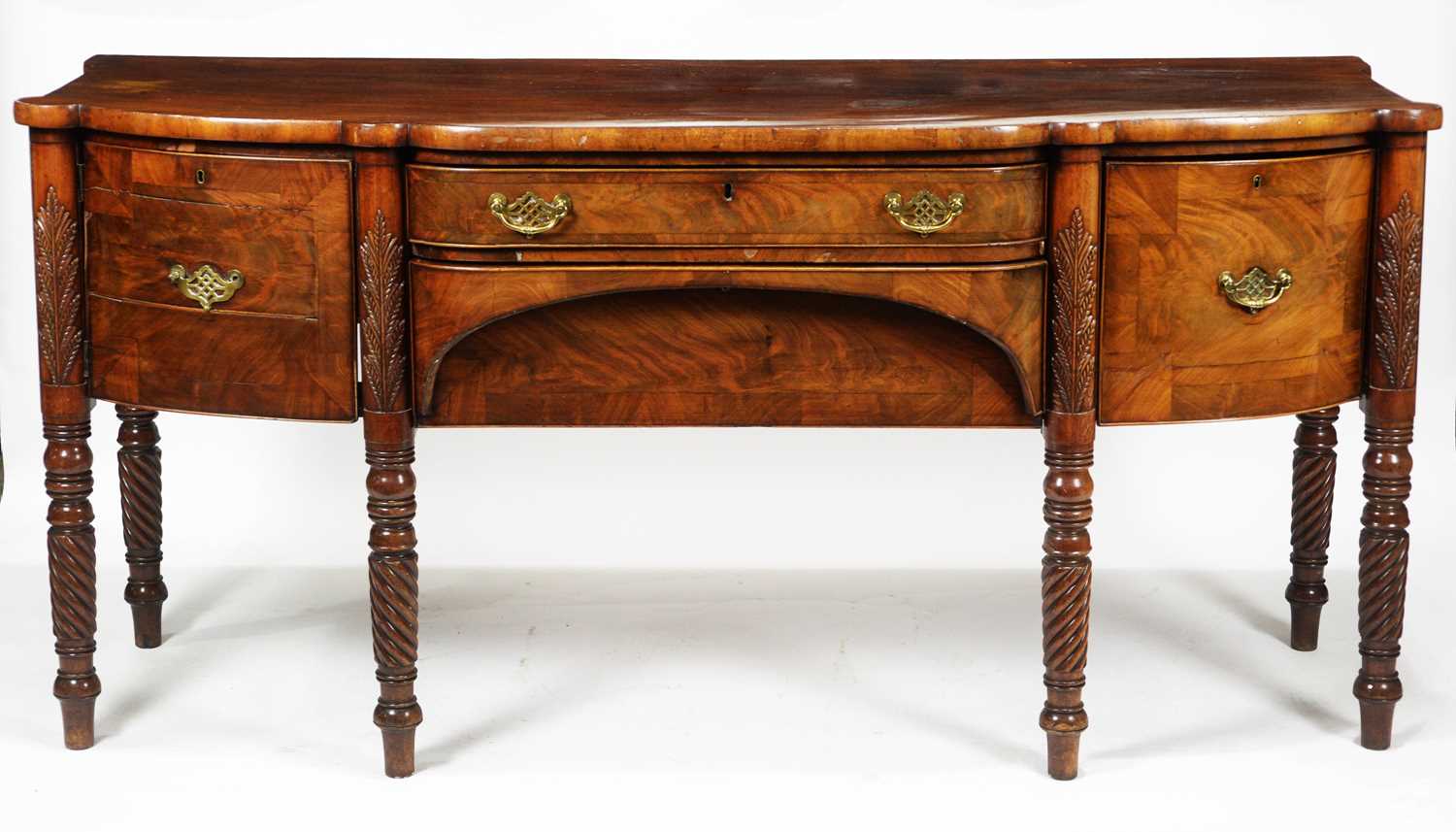 Lot 821 - Victorian mahogany breakfront sideboard