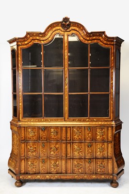 Lot 825 - 19th Century Dutch marquetry china cabinet