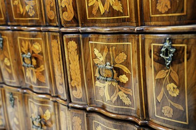 Lot 825 - 19th Century Dutch marquetry china cabinet