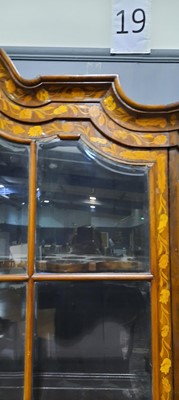 Lot 825 - 19th Century Dutch marquetry china cabinet