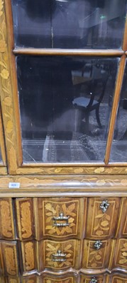 Lot 825 - 19th Century Dutch marquetry china cabinet