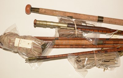 Lot 730 - Three fishing rods.