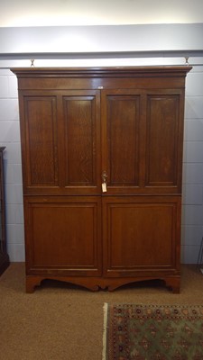Lot 554 - 19th Century oak wardrobe.
