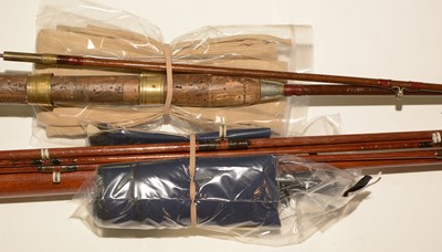 Lot 707 - Two vintage Greenheart rods.