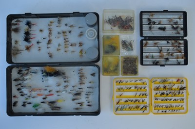 Lot 767 - Quantity of flies and lures in boxes.