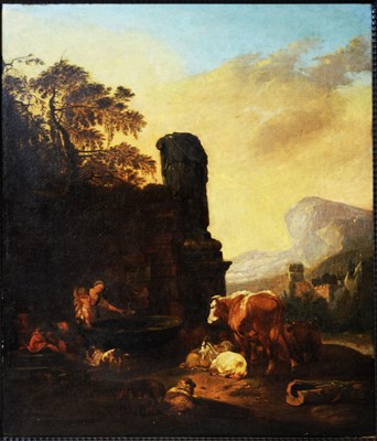 Lot 536 - Attributed to Nicolaes Pieterszoon Berchem - oil.