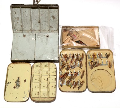 Lot 705 - Various japanned boxes and contents.