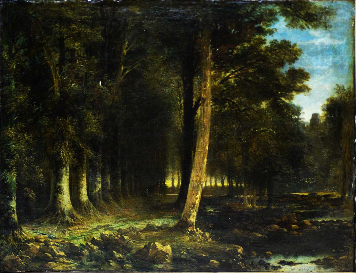 Lot 537 - Manner of Henrik Pieter Koekkoek - oil.