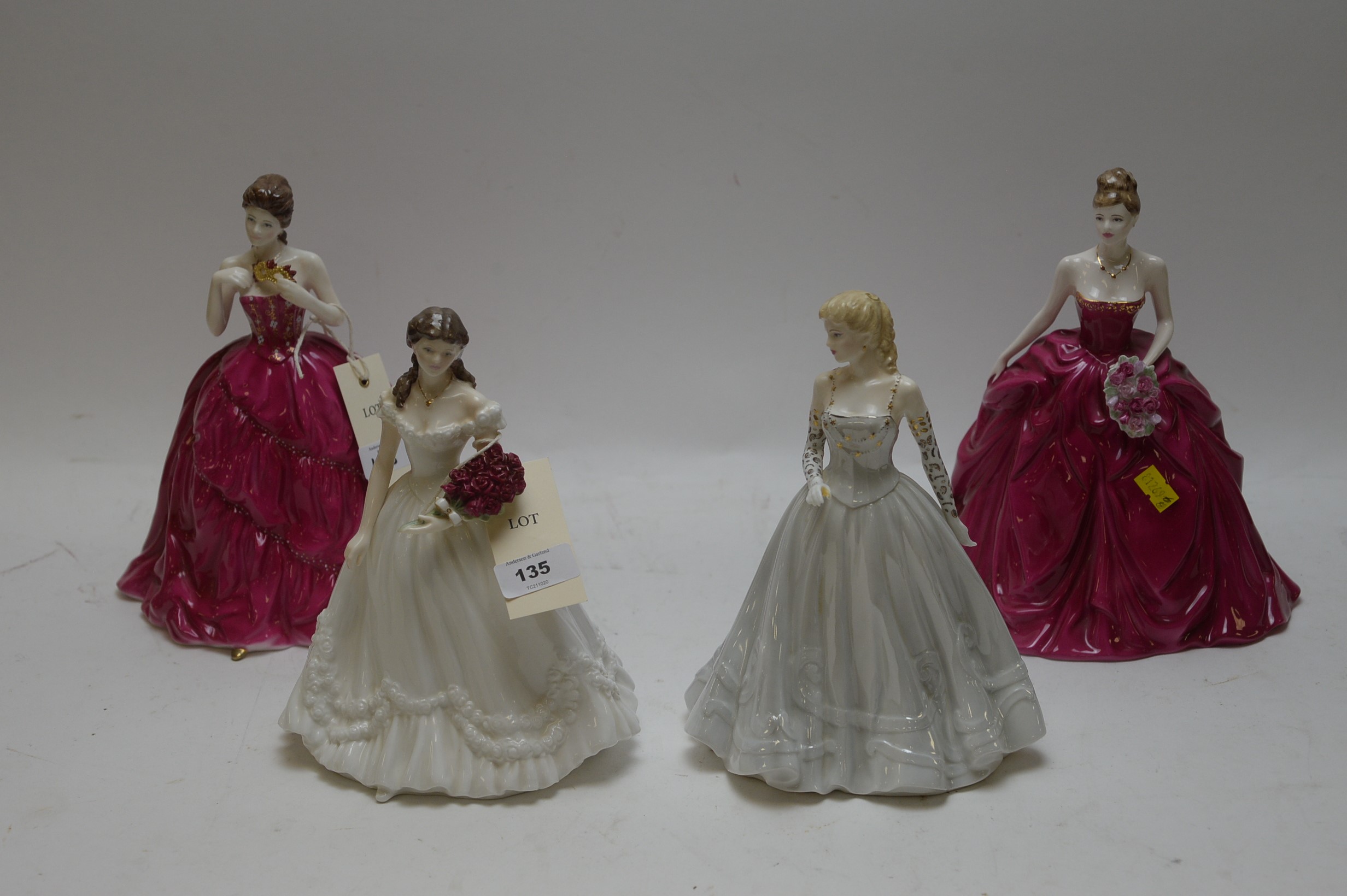 Lot 135 Coalport figurine 'Grand Finale'; and three