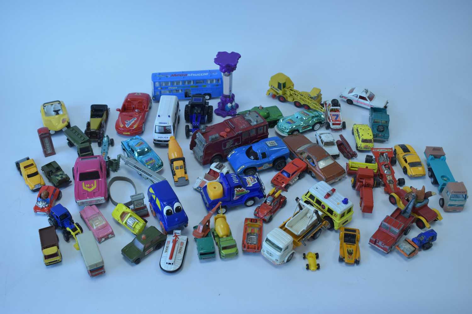 Lot 1114 - Dinky, Lesney, Matchbox, Corgi, Tonka and other vehicles, all unboxed.