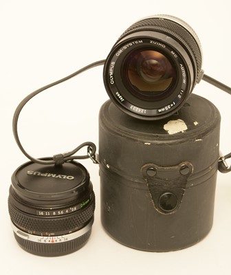 Lot 867 - Two Olympus lenses.