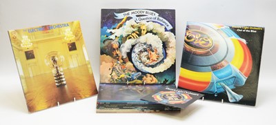 Lot 906 - ELO and Moody Blues LPs and singles