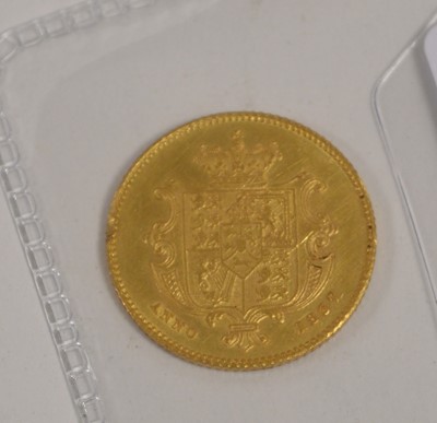 Lot 1575 - William IV gold half sovereign