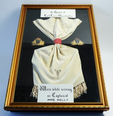 Lot 616 - Lord Mountbatten's scarf worn whilst...