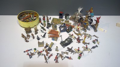 Lot 1141 - Vintage toy soldiers by Britains and others.