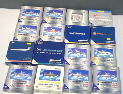 Lot 1233 - Gemini Jets, sixteen 1/400 scale diecast airliners