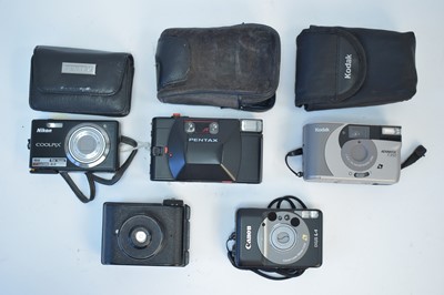 Lot 842 - Five cameras, various.