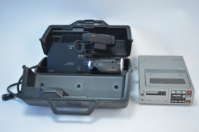 Lot 833 - Sony video camera; and Betamax video cassette recorder.