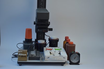 Lot 836 - Philip0s colour enlarger, Nikon enlarger lens, and sundries.
