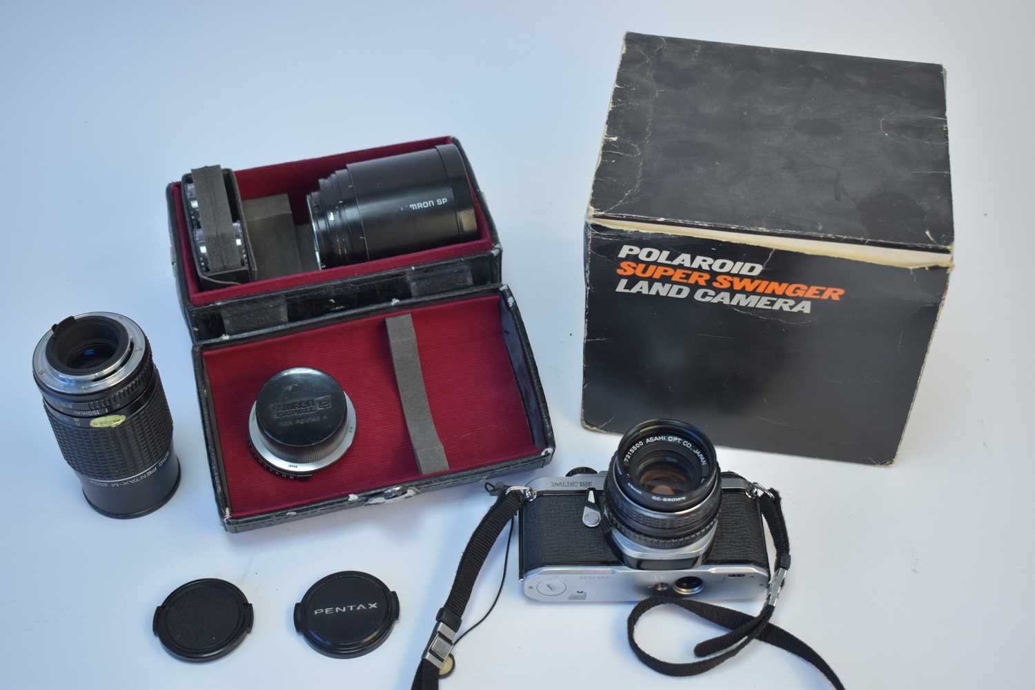 Lot 800 - A Pentax camera; lenses and accessories.