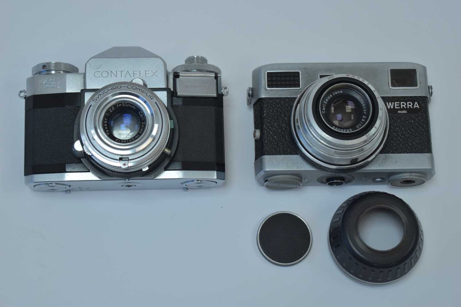 Lot 802 - A Contaflex camera; and a Werra camera.