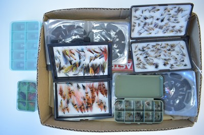 Lot 695 - Wet and dry flies and cast.