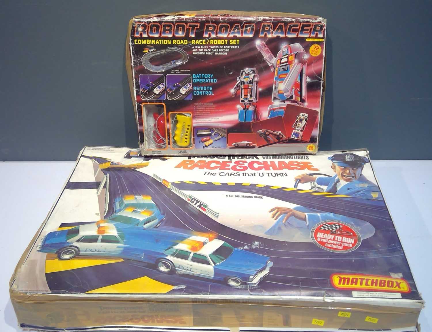 Lot 1153 - Matchbox Powertrack Race & Chase and Robot Road Racer  (2)