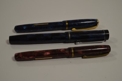 Lot 678 - Three Burnham fountain pens