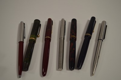 Lot 670 - Seven assorted Parker pens