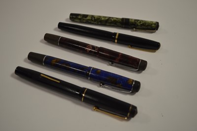 Lot 687 - Three Summit and two Stephens fountain pens