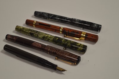 Lot 688 - Three Swan fountain pens and two others