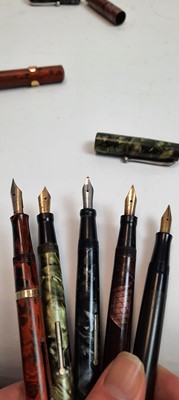 Lot 688 - Three Swan fountain pens and two others