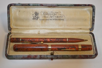 Lot 666 - National Security fountain pen and pencil set