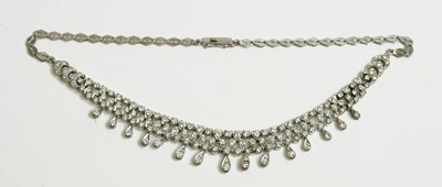 Lot 44 - A diamond fringe necklace