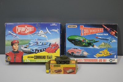 Lot 1275 - Matchbox Thunderbirds Rescue pack; and other boxed toys.