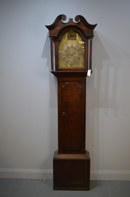 Lot 381 - Laurie, Carlisle - oak longcase clock