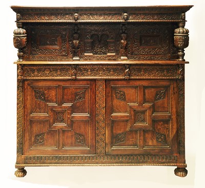 Lot 795 - Victorian oak court cupboard