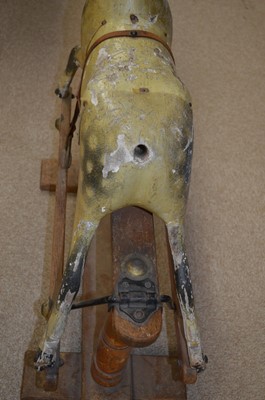 Lot 1102 - Vintage carved wood and painted rocking horse.
