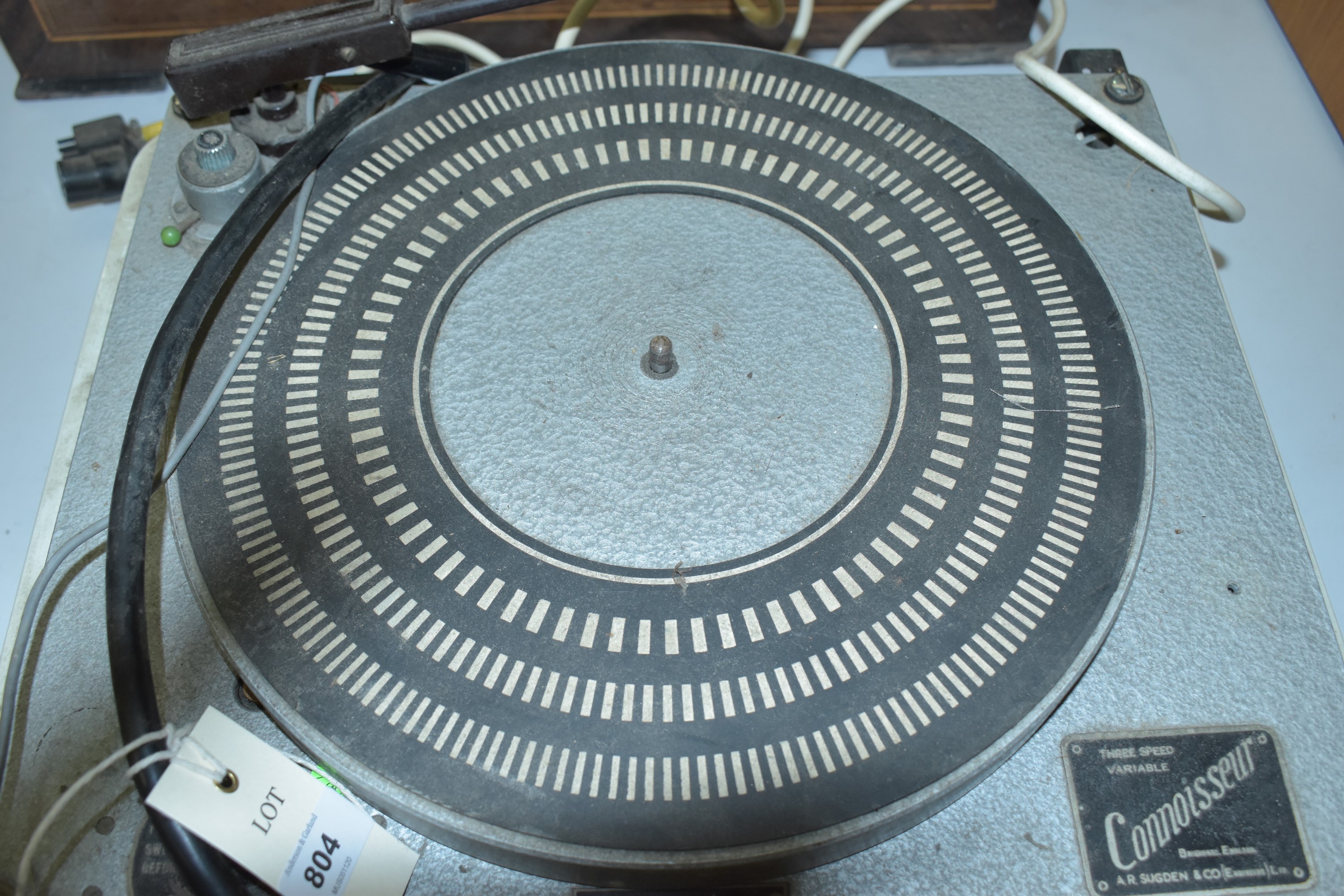 Lot 804 - Sugden Connoisseur turntable and Quad