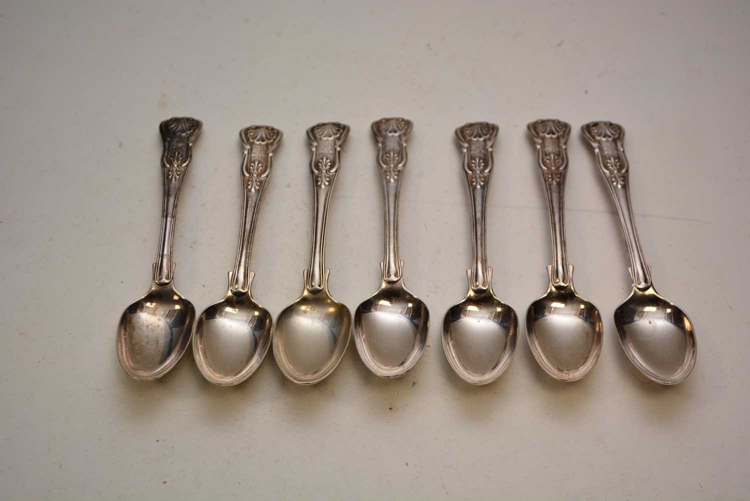 Lot 84 - Seven silver teaspoons