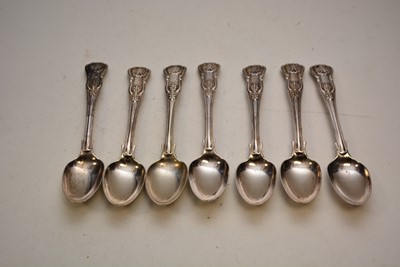 Lot 84 - Seven silver teaspoons