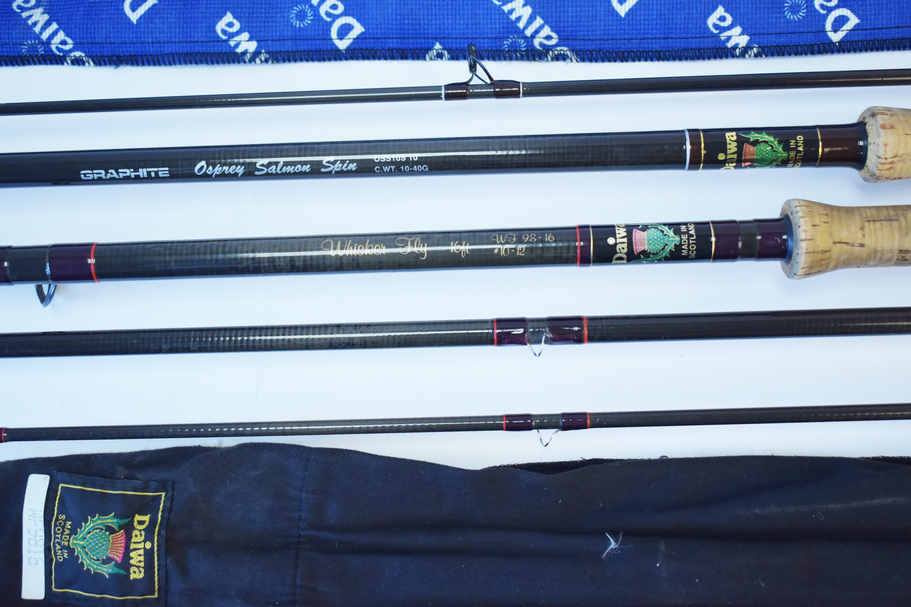 Lot 762 - Two Daiwa rods and slips 'Osprey' and