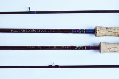 Lot 769 - Two Daiwa spinning rods and slips.