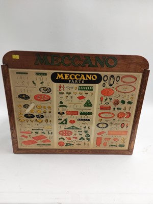 Lot 280 - Meccano in an oak chest of drawers