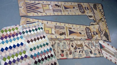 Lot 347 - Patchwork quilts and table runner