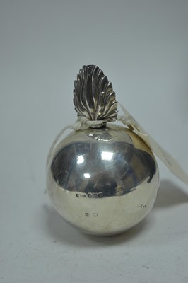Lot 1 - Silver grenade pattern table lighter