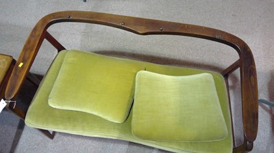 Lot 74 - Mid Century teak settee and two armchairs